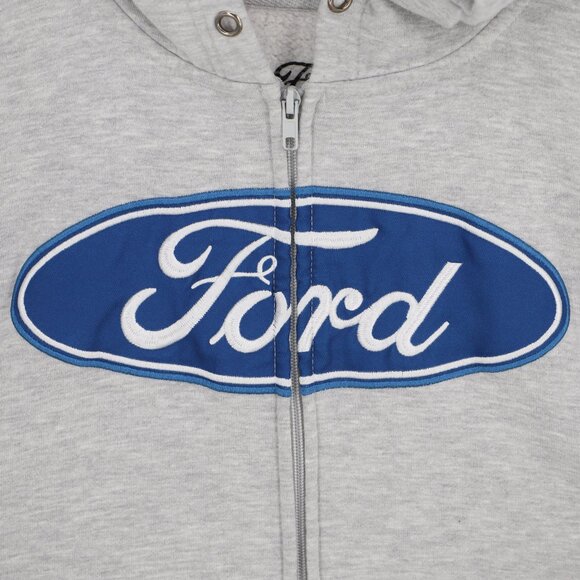 FORD Mustang Boss 302 Full-Zip Hoodie Gray Fleece Unisex Size M - Picture 6 of 7